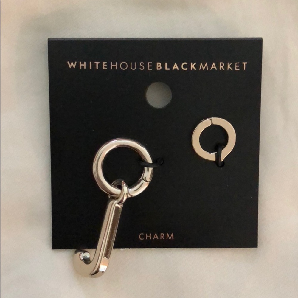 WhiteHouseBlackMarket “J” charm earring